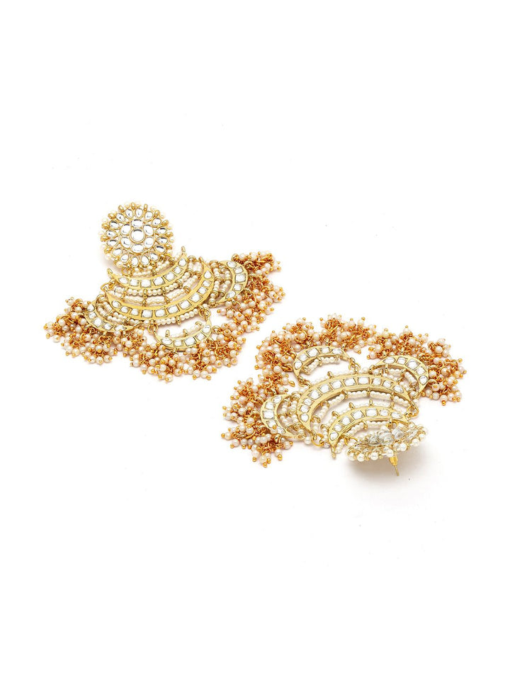 KARATCART Gold-Toned Classic Chandbalis Earrings