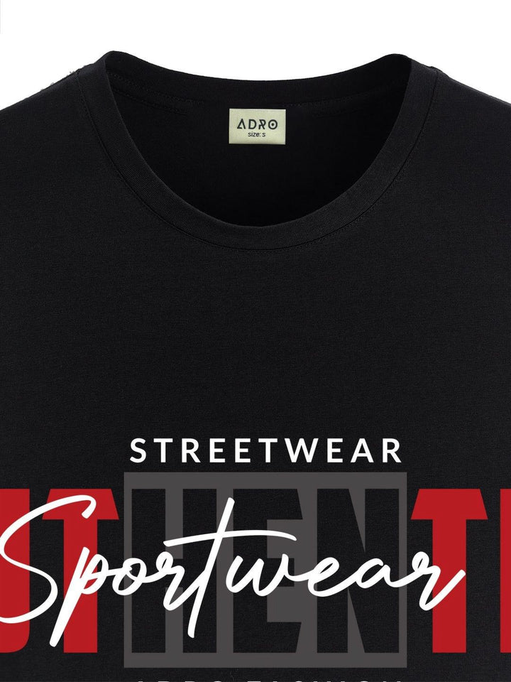ADRO Men Graphic Printed Round Neck Cotton T-shirt