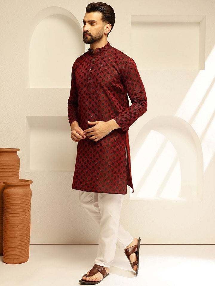 SOJANYA Kurta Lurus Labuci Sulam Geometrik