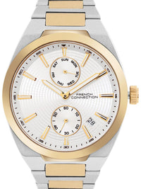 Sambungan Perancis Lelaki Dial & Gelang Keluli Tahan Karat Tali Analog Watch FCH03TM