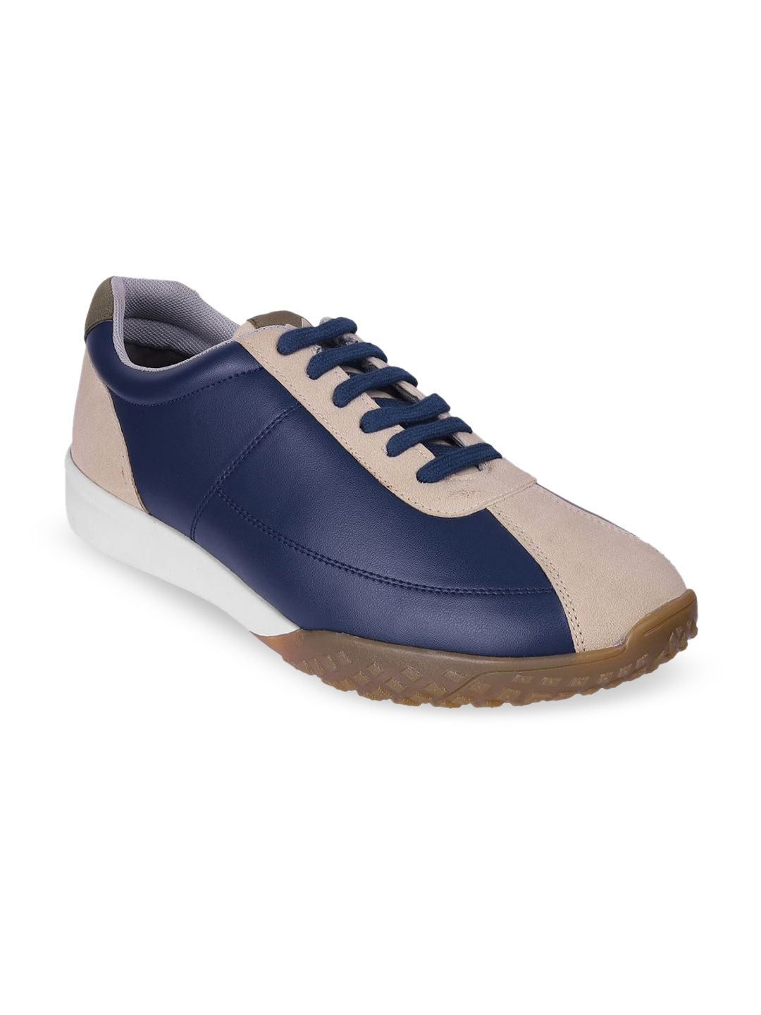 Metro Men Colourblocked Round Toe Lace-Ups Casual Sneakers
