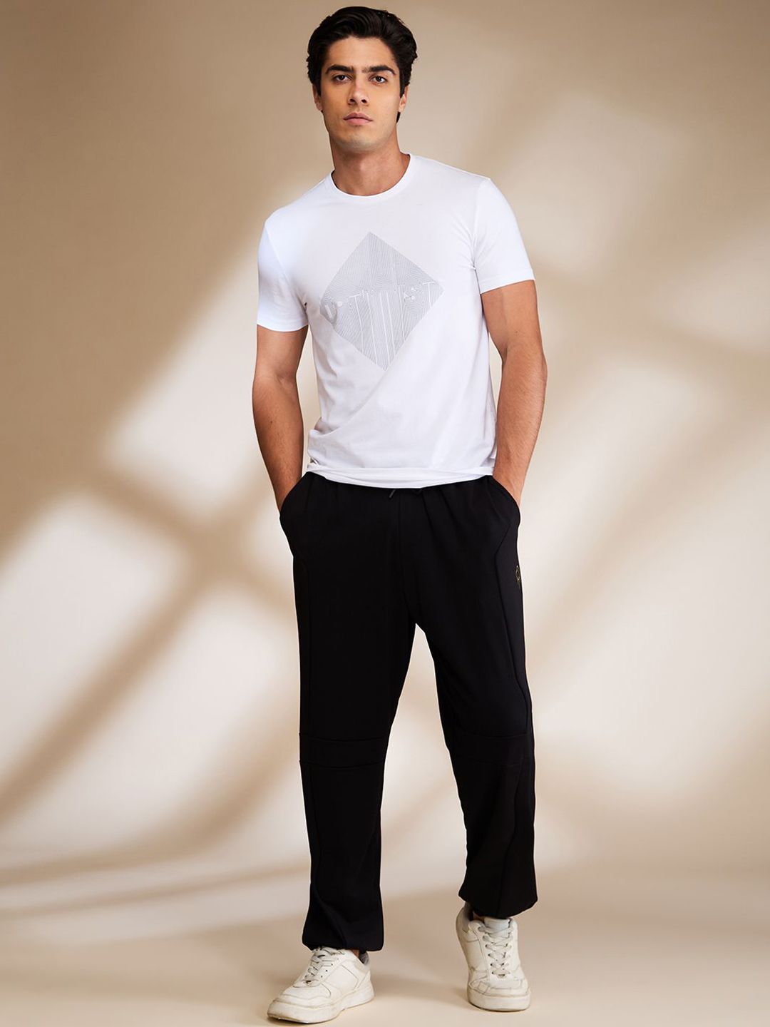 Being Human Solid Men Mid-Rise Joggers