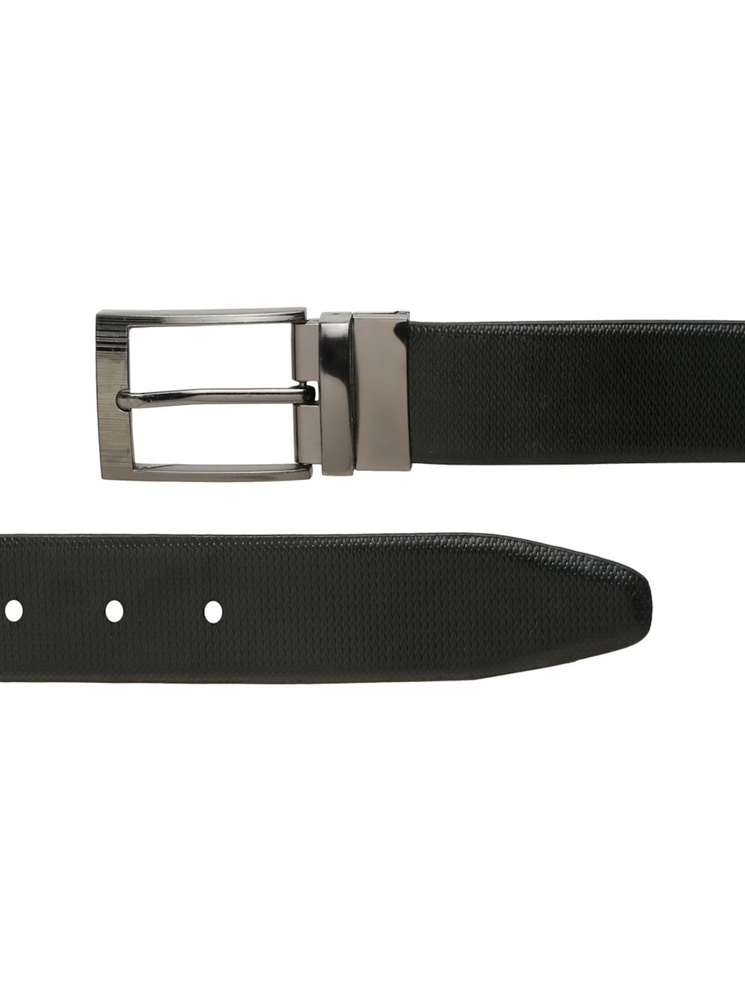 Teakwood Leathers Men Textured Leather Reversible Formal Belt