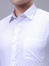 The Indian Garage Co. X Luxe Men Slim Fit Micro Ditsy Printed Cotton Formal Shirt