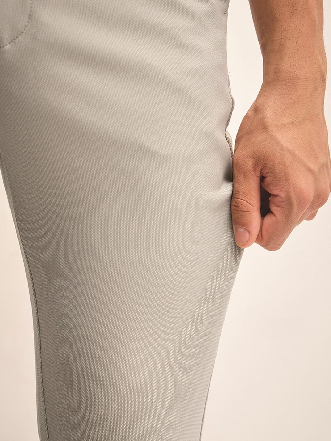 THE BEAR HOUSE Men Mid-Rise Slim Fit Formal Trousers