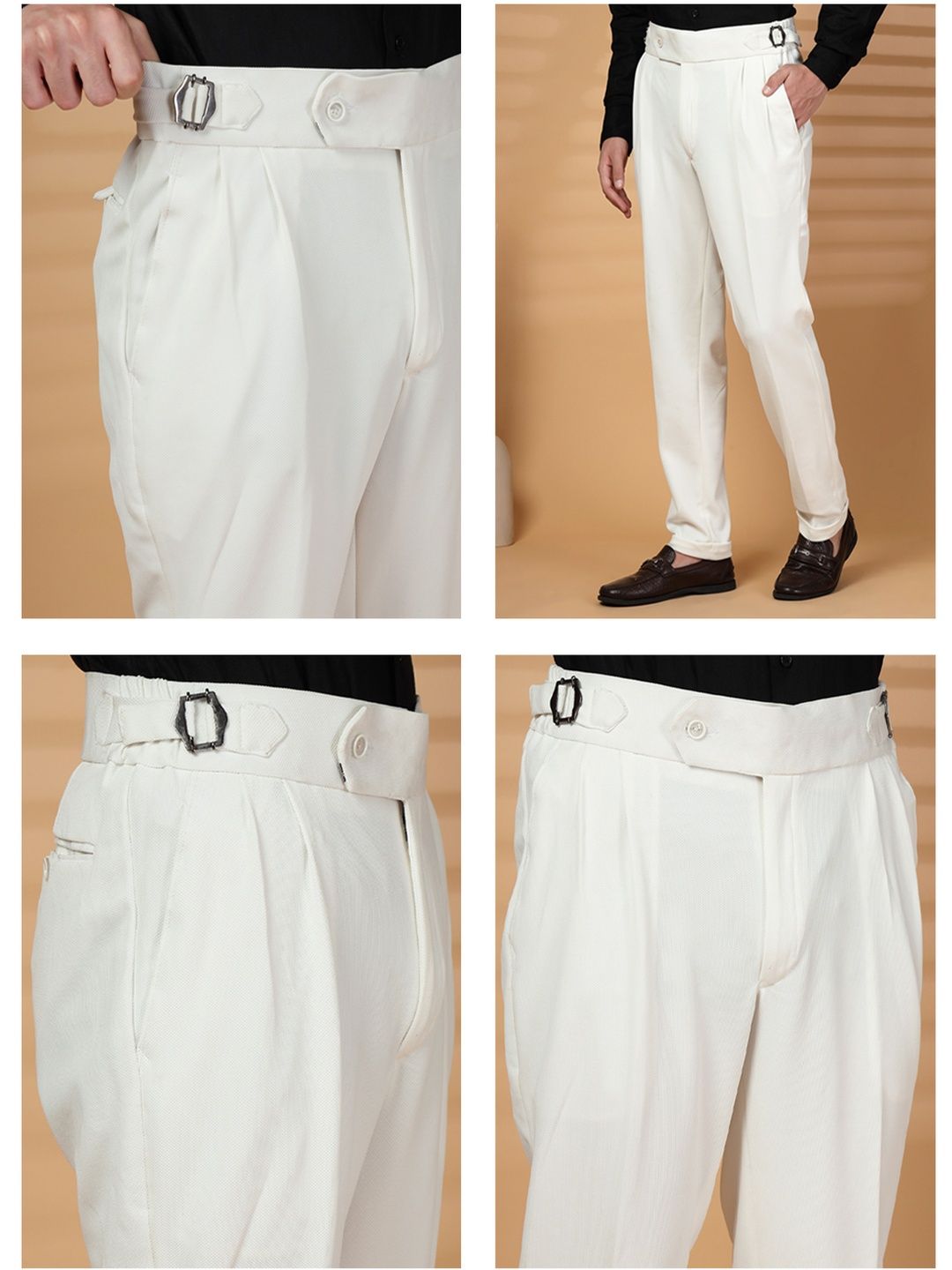 Seluar Formal Formal Lycra Putih KLOTTHE Lelaki
