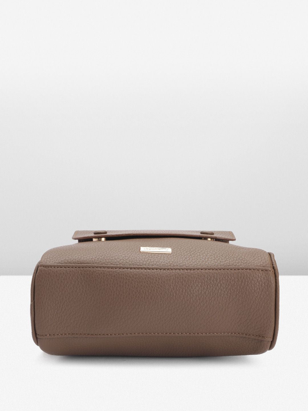DressBerry Textured Structured Handheld Bag with Detachable Sling Strap