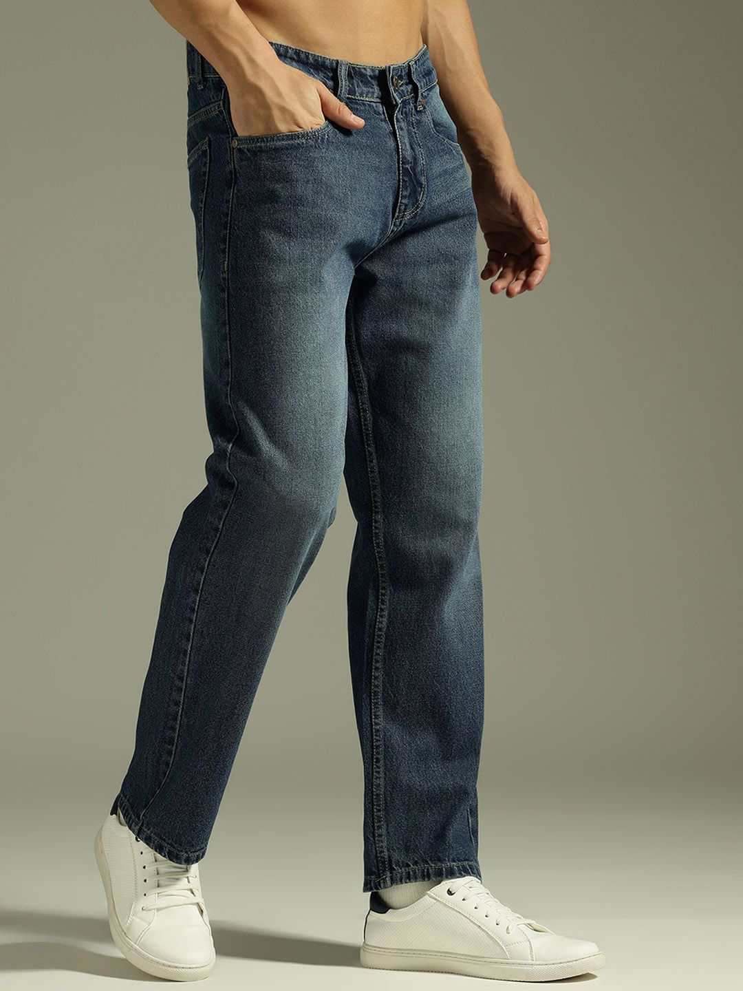 DENNISON Men Baggy Fit Light Faded jeans