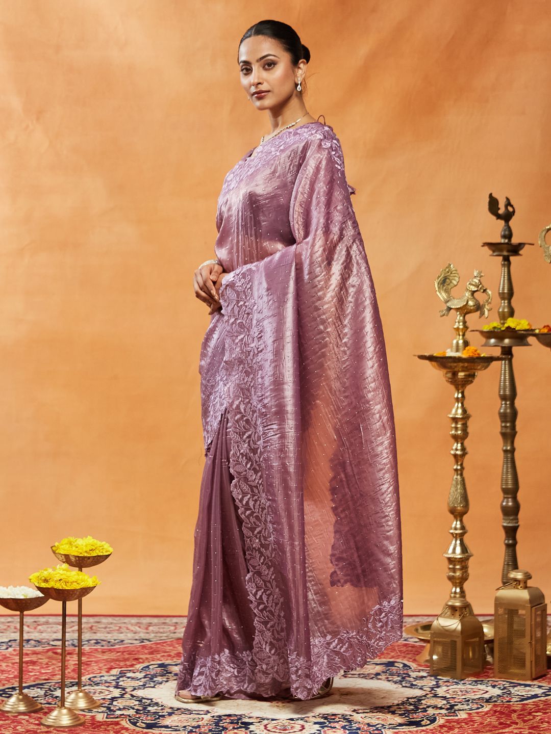 kasee Embellished Embroidered Organza Saree