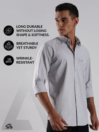 ADRO Standard Spread Collar Cotton Casual Shirt