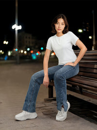 DressBerry Round-Neck Fitted Top