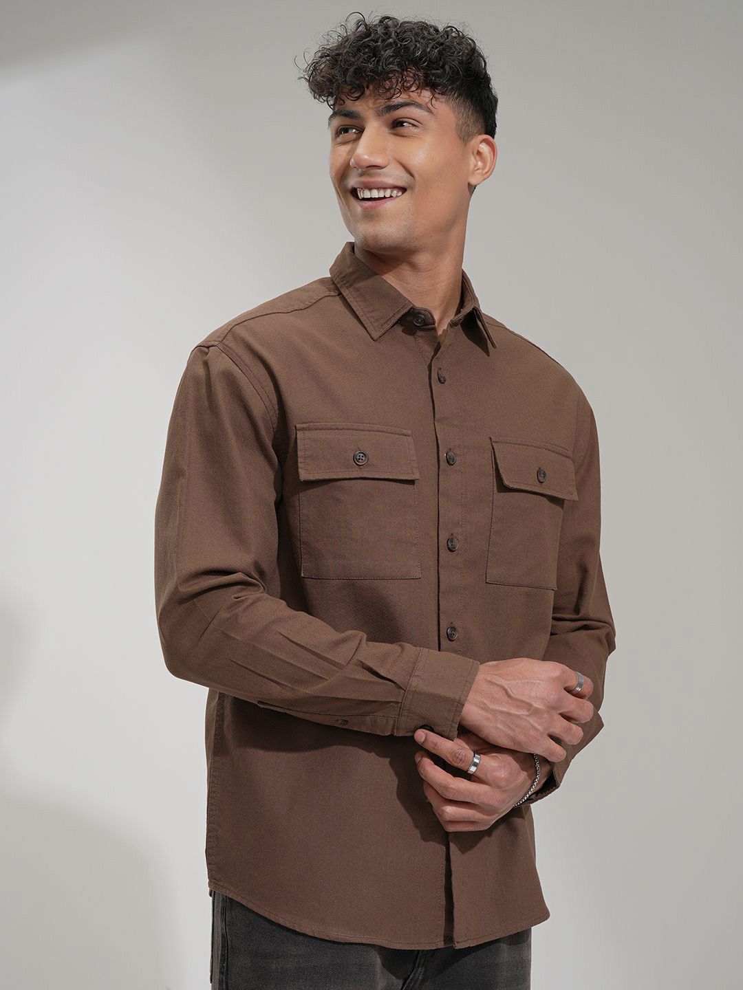 HIGHLANDER Men Comfort Opaque Casual Shirt