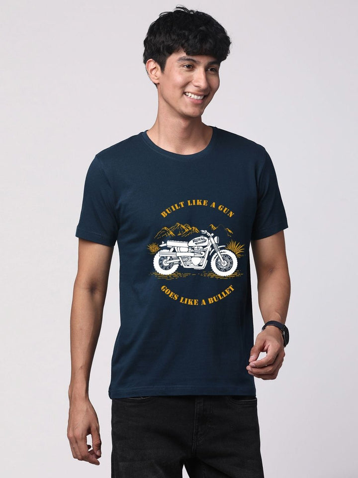 ADRO Men Graphic Printed Round Neck Cotton T-shirt