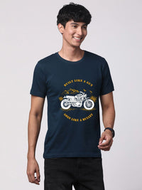 ADRO Men Graphic Printed Round Neck Cotton T-shirt