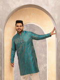 SOJANYA PLUS Woven Design Kurta Lurus Sutera Kolar Mandarin