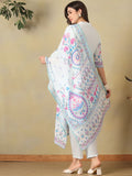 Mamicha Women Ethnic Motifs Printed Regular Pure Cotton Kurta with Trousers & With Dupatta
