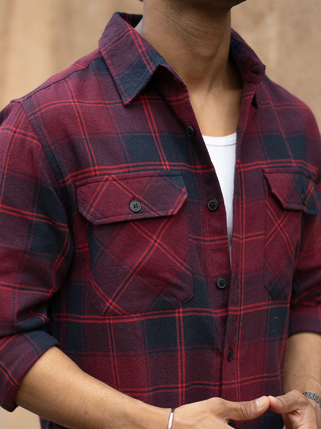 Powerlook Checked Casual Shirt