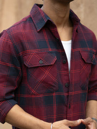 Powerlook Checked Casual Shirt