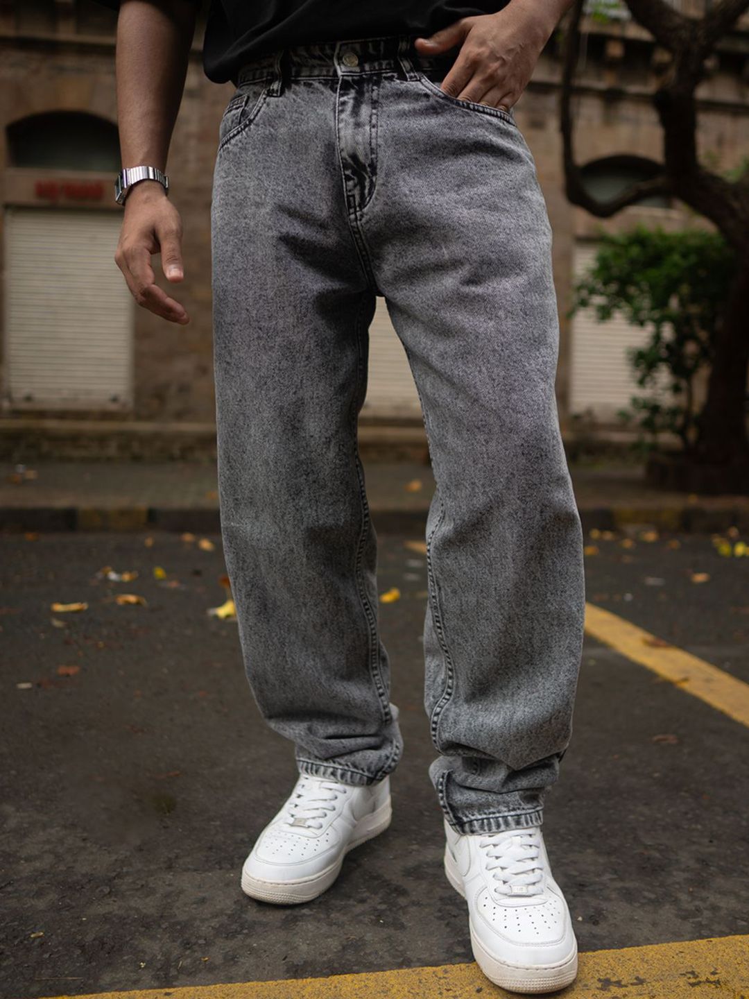 Powerlook Men Slash Knee Jeans