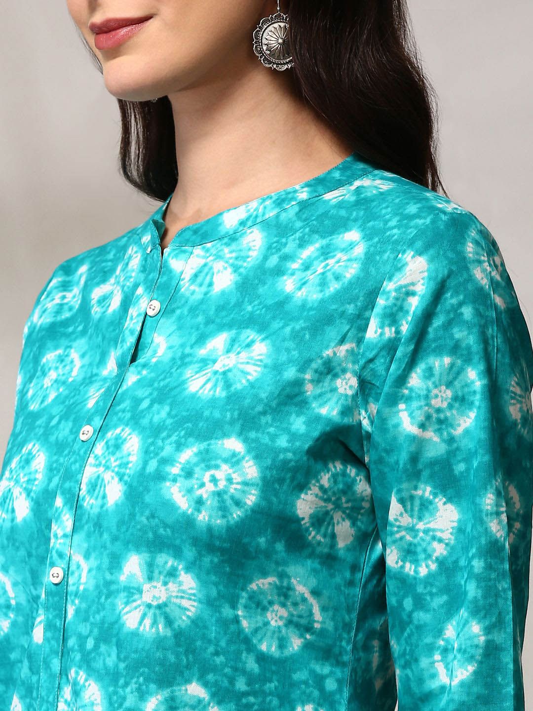 Anouk Floral Printed Regular Straight Kurta with Trousers