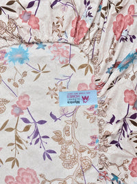 Myntra Elegant Homes Multicoloured Floral 300 TC Single Bedsheet with 1 Pillow Covers