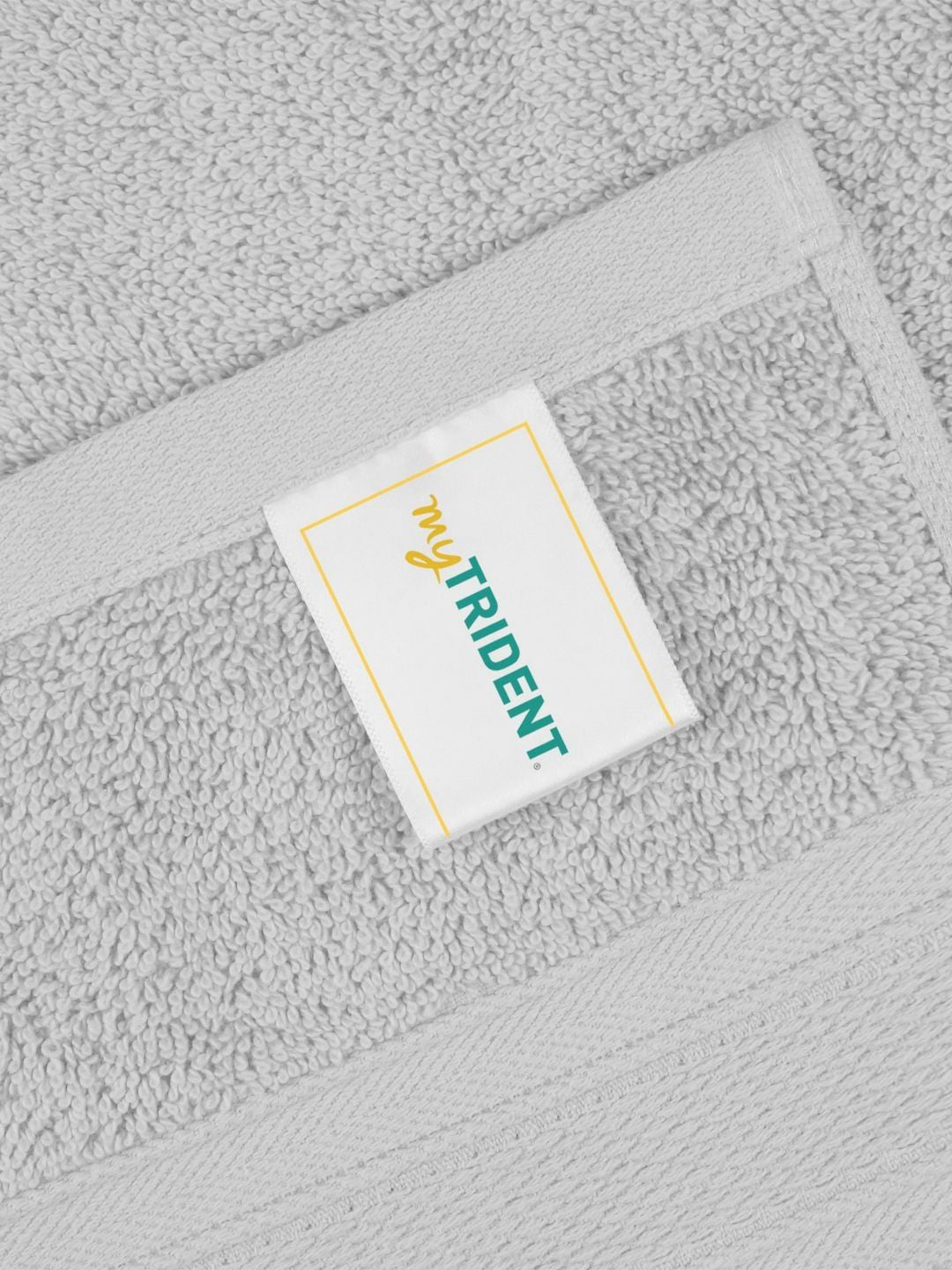 MYTRIDENT Silver-Toned Cotton 500 GSM Bath Towel