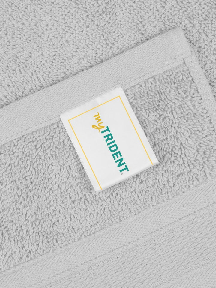 MYTRIDENT Silver-Toned Cotton 500 GSM Bath Towel