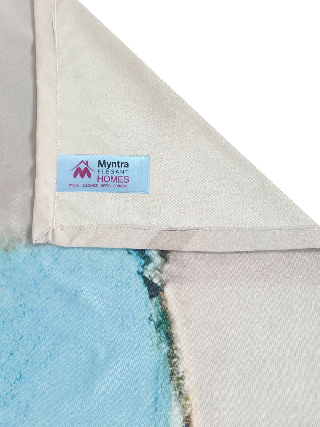 Myntra Elegant Homes Blue Floral 300 TC Super King Double Bedsheet dengan 2 Sarung Bantal