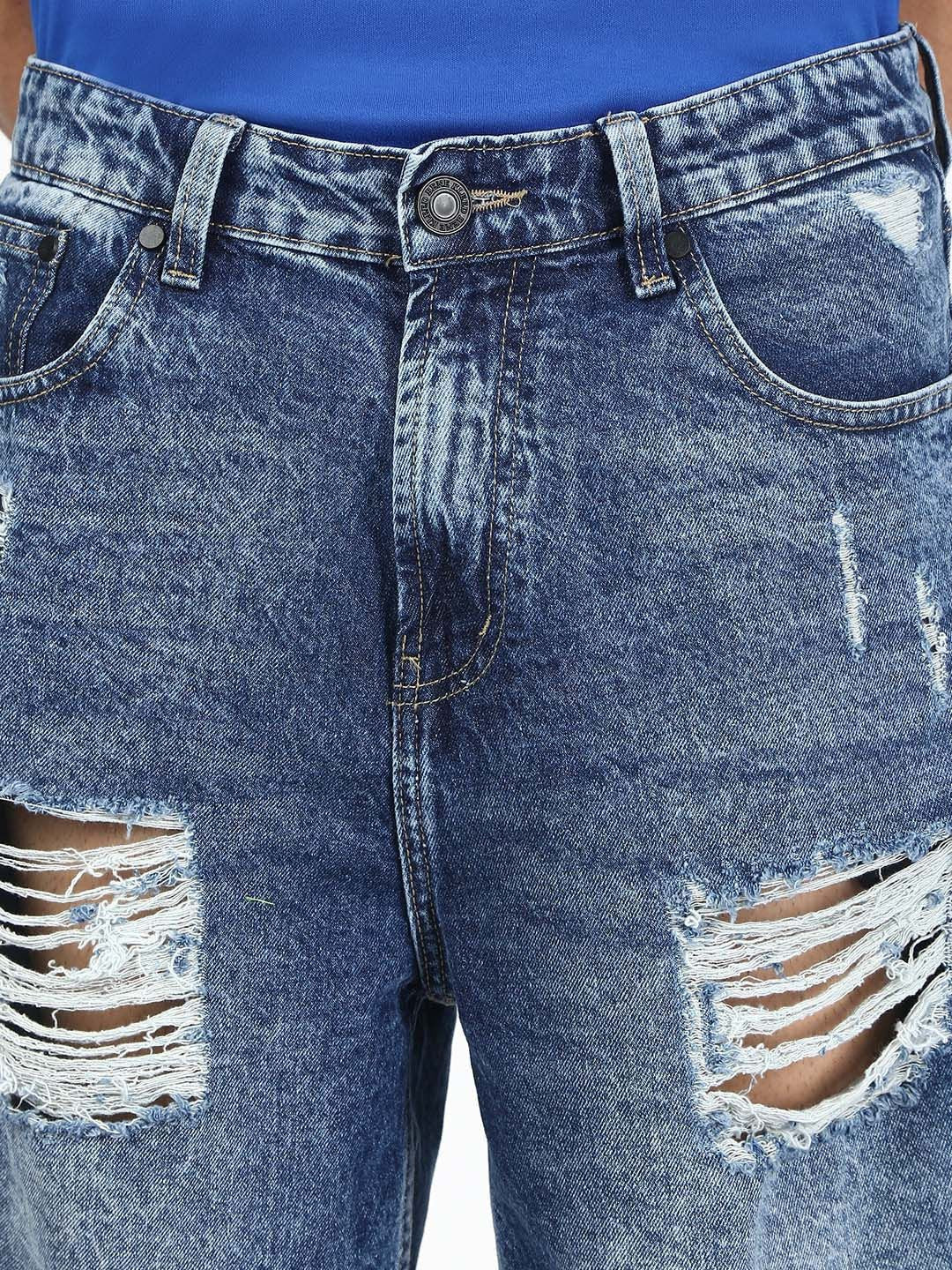 Bene Kleed Men Baggy Fit Denim Shorts