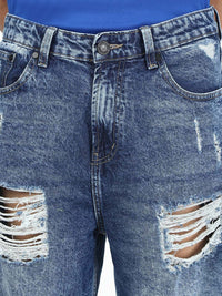Bene Kleed Men Baggy Fit Denim Shorts