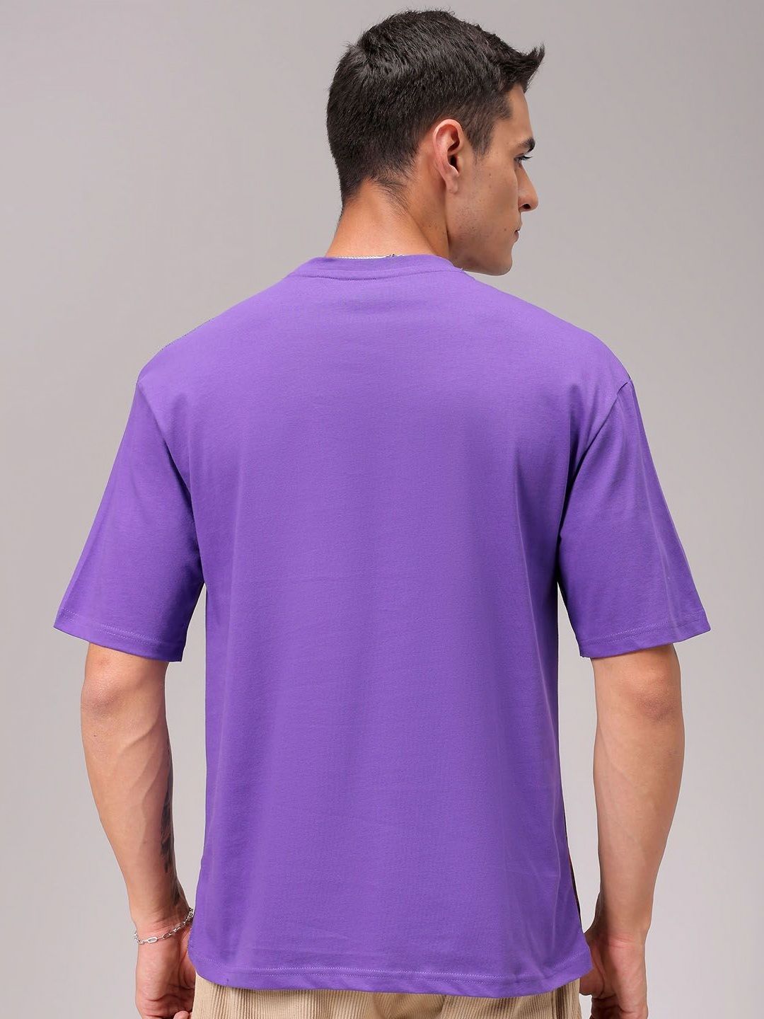 The Indian Garage Co Men Graphic Printed Round Neck Boxy T-shirt