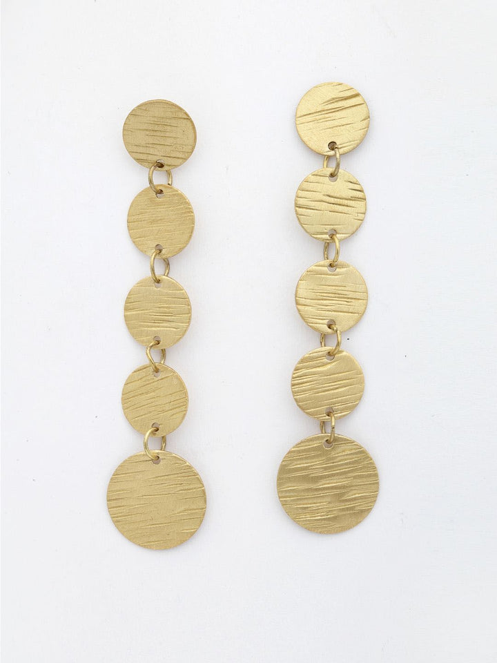 DressBerry Gold-Plated Contemporary Drop Earrings
