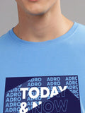 ADRO Men Typography Printed Round Neck Cotton T-shirt