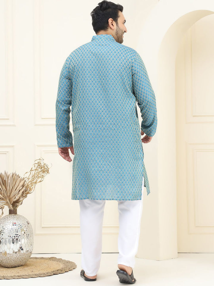 SOJANYA PLUS Ethnic Motifs Woven Design Kurta with Pyjamas
