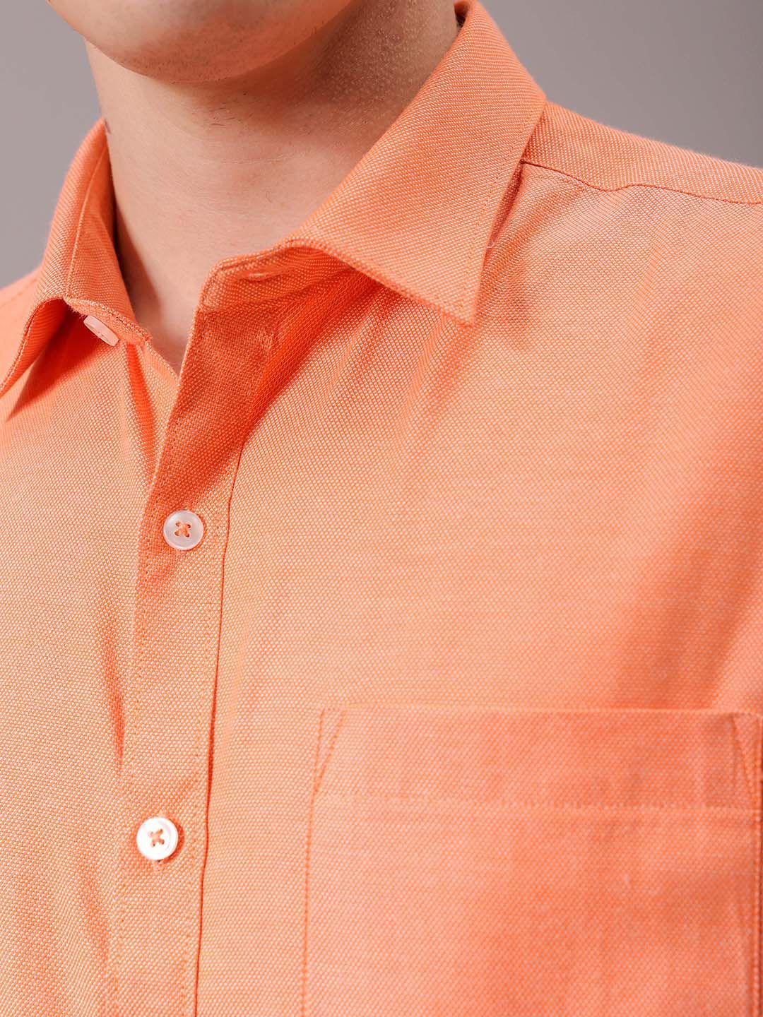 The Indian Garage Co. X Luxe Men Spread Collar Solid Slim Fit Formal Shirt