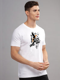 ADRO Men Typography Printed Applique T-shirt