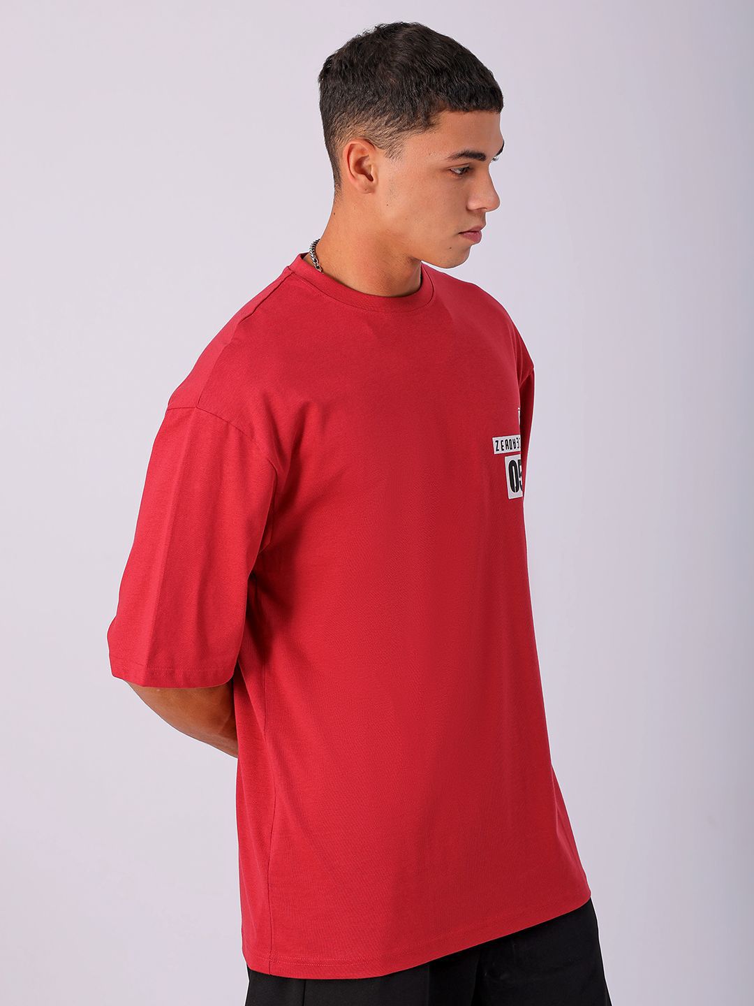 The Indian Garage Co Men Back Printed Oversized Round Neck T-shirt