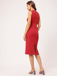 DressBerry Elegant Essence Cut-Out Midi Sheath Dress