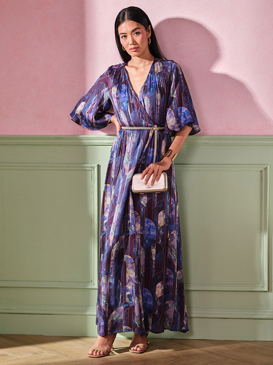 AND Floral Print Maxi Dress