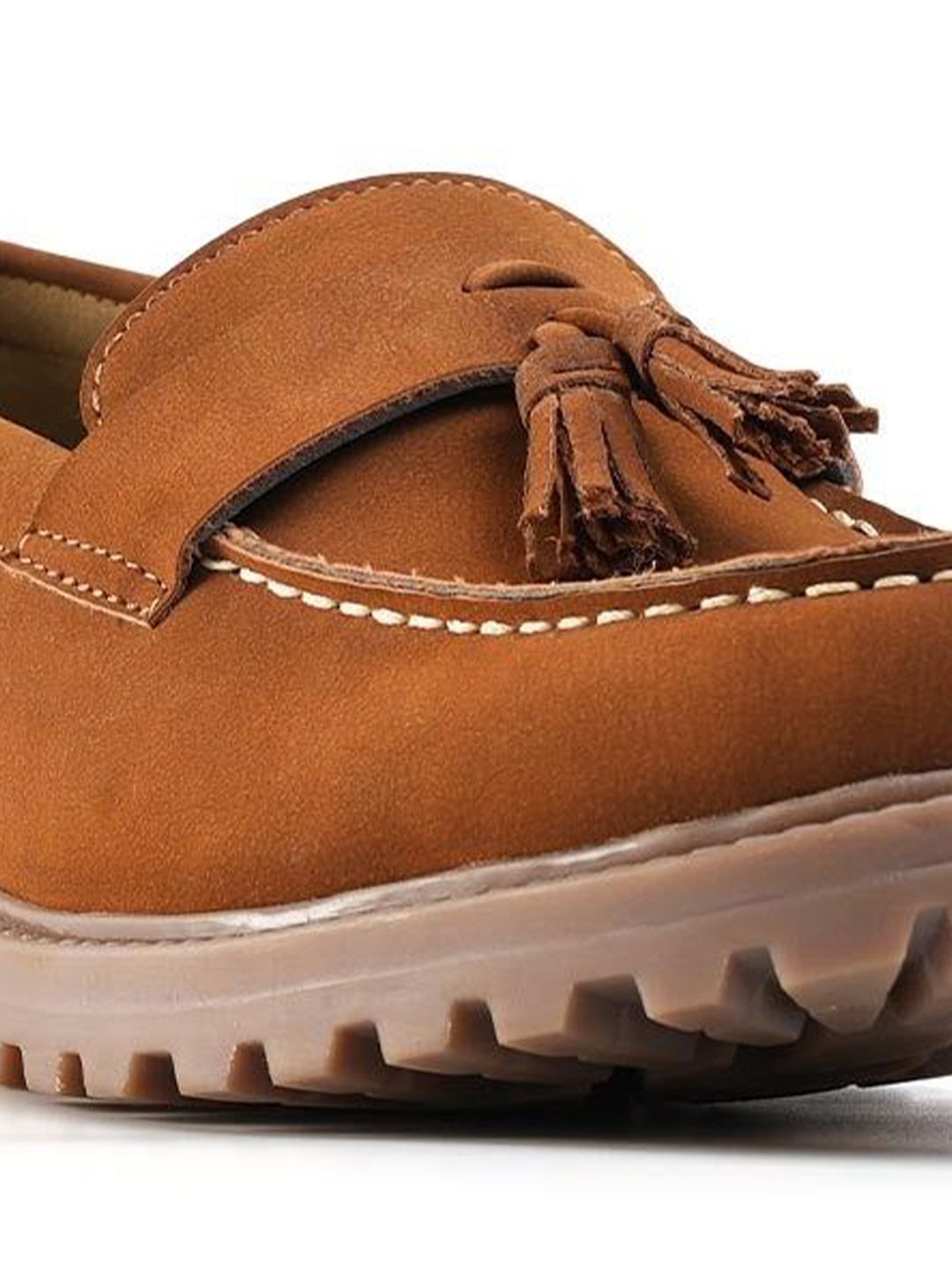 MONKSTORY Cosmopolitan Rugged Tassel Loafers - Tan
