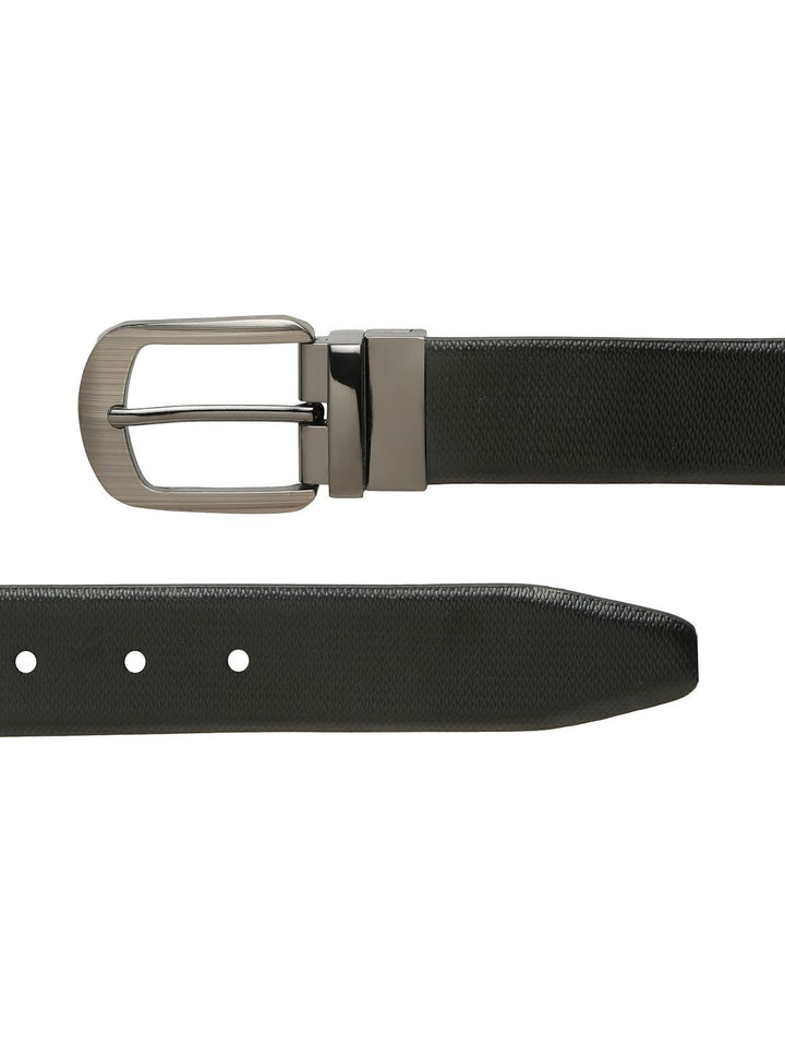 Teakwood Leathers Men Textured Leather Reversible Formal Belt