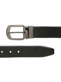 Teakwood Leathers Men Textured Leather Reversible Formal Belt