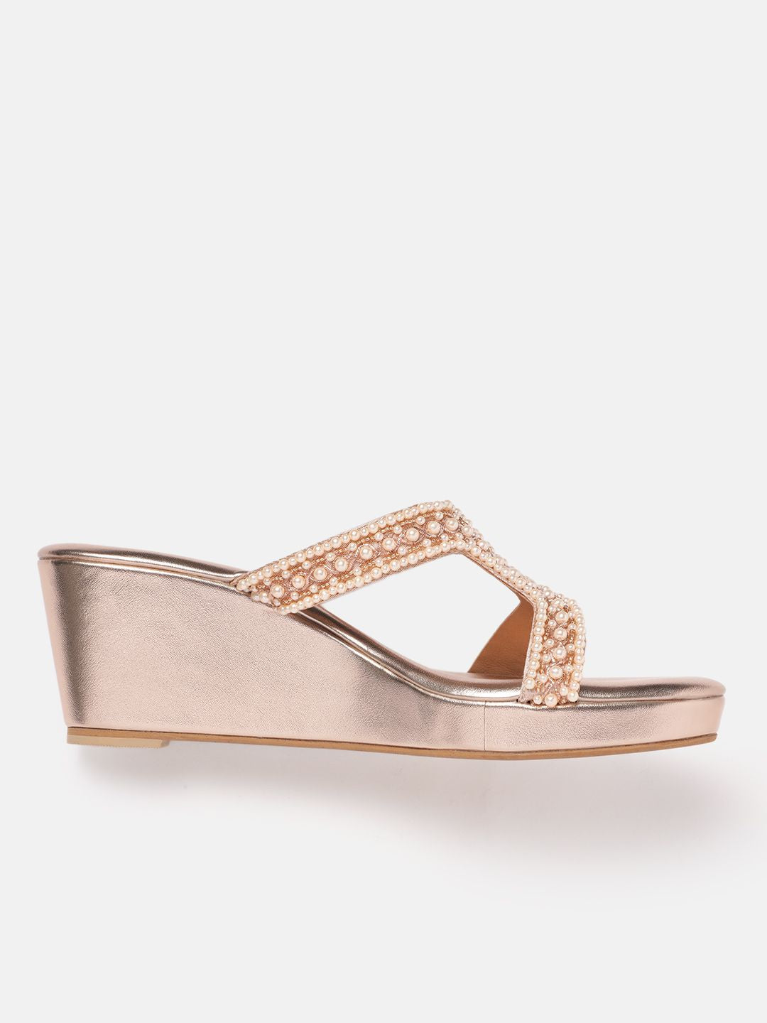 House of Pataudi Ethnic Embellished Wedge Heels