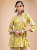 Shae by sassafras bunga bercetak v-neck gotta patti gotta patti angrakha kurti