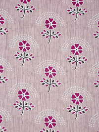 KLOTTHE Pink Floral Printed Dilengkapi 400 TC Kapas Cadar King & 2 Sarung Bantal
