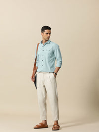 Mr Bowerbird Men Pure Cotton Tailored Fit Spread Collar Casual Shirt