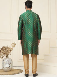 SOJANYA Geometric Mandarin Collar Kurta With Churidar