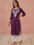 Kurta Sulam Benang Sulam Wanita Rumah Chikankari