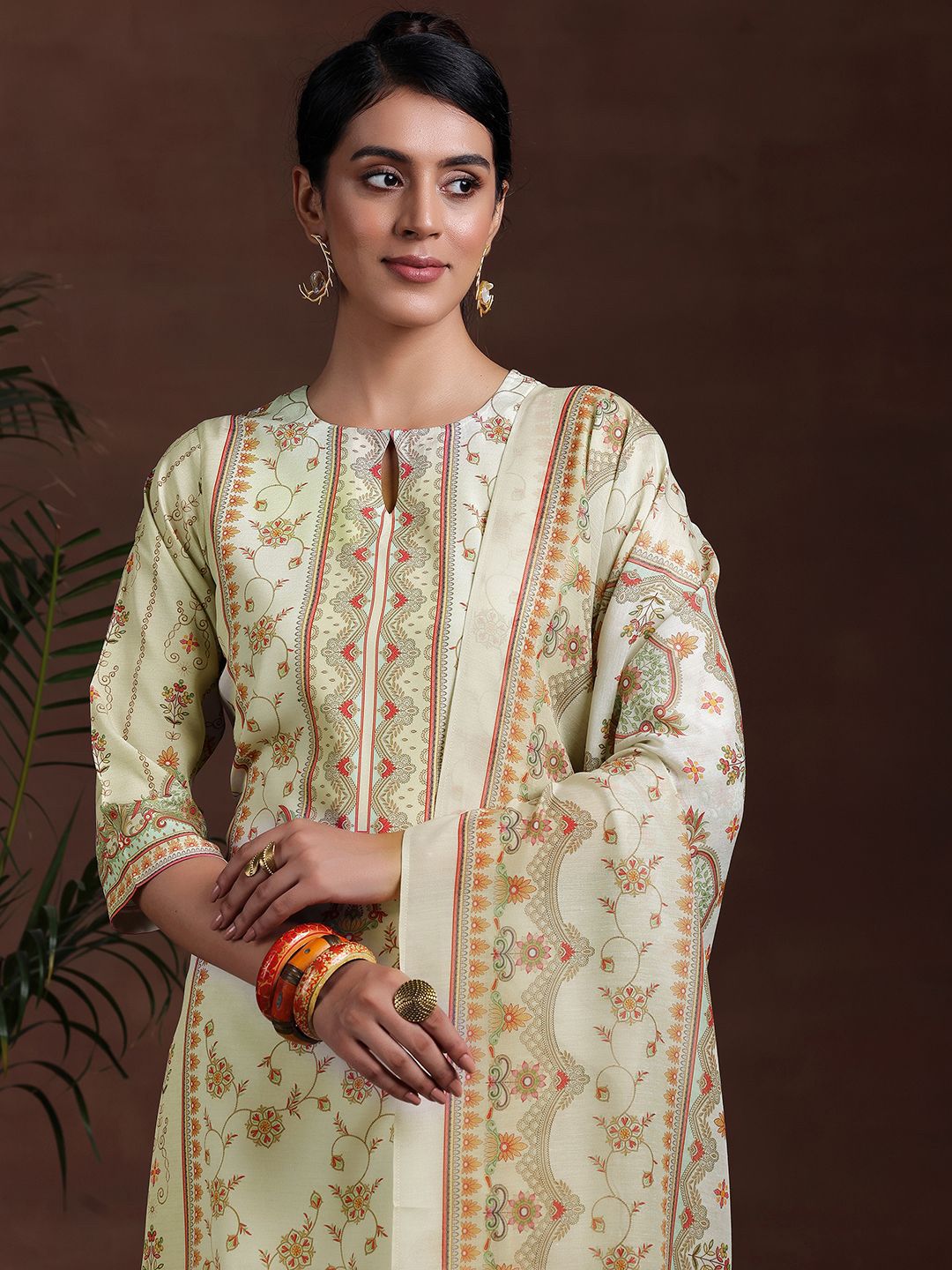 Libas Ethnic Motifs Printed Kurta with Trousers & Dupatta