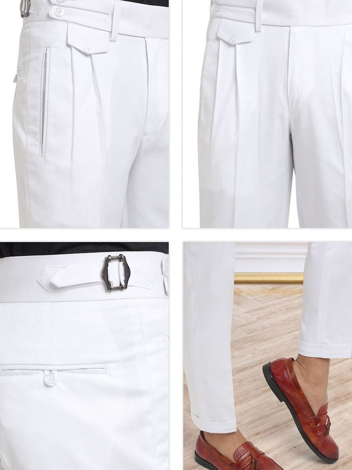 KLOTTHE Lelaki Solid Slim Fit Seluar Panjang Formal Biasa